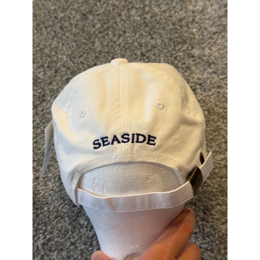 Harding Lane Hat Youth White Bud Dachshund Seaside Embroidered Baseball Cap